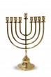 Menorah in Classic Antique Design with Slender Round Branches 