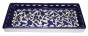 Armenian Ceramic Rectangle Tray with Blue Flowers