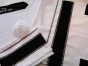 Tallit in White & Black with Silver Strips by Galilee Silks
