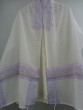 Women’s Tallit in White with Purple Shades by Galilee Silks