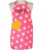 Kids Apron in Pink with "Mami" Text, Polka Dots and Yellow Heart