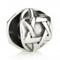 Star of David Charm with Round Frame in Sterling Silver