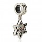 Charm with Hoshen and Star of David Design in Sterling Silver