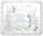 Challah Cover with Psalm 23 Embroidery in White Satin with Lace