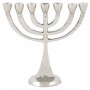 Aluminum Seven-Branched Menorah With Hammered Design