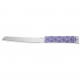 Challah Knife with Leaf Pattern in GRAY