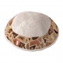 Yair Emanuel Kippah with Gold and Brown Mosaic Pattern and 4 Sections