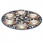 Glass Seder Plate with Pomegranate Motif by Dorit Judaica