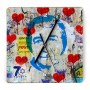 Golda Meir Graffitti Themed Wooden Clock by Ofek Wertman