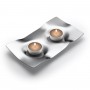 Shabbat Candlesticks in Polished Aluminum by Laura Cowan