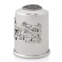 Nadav Art Sterling Silver Tzedakah Box with Jerusalem Design