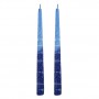Blue Wax Shabbat Candles by Galilee Style Candles
