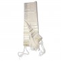 Traditional Wool Tallit – White and Gold Stripes